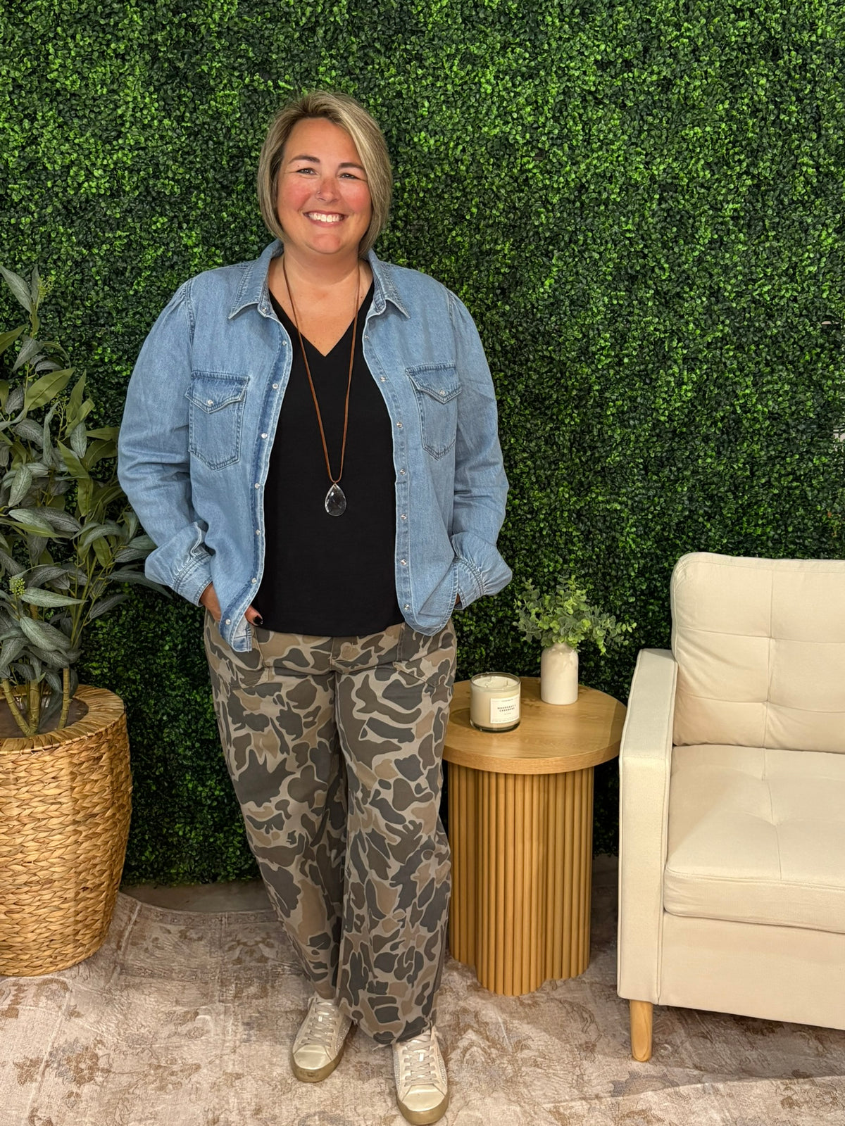 Camo Barrel Jeans