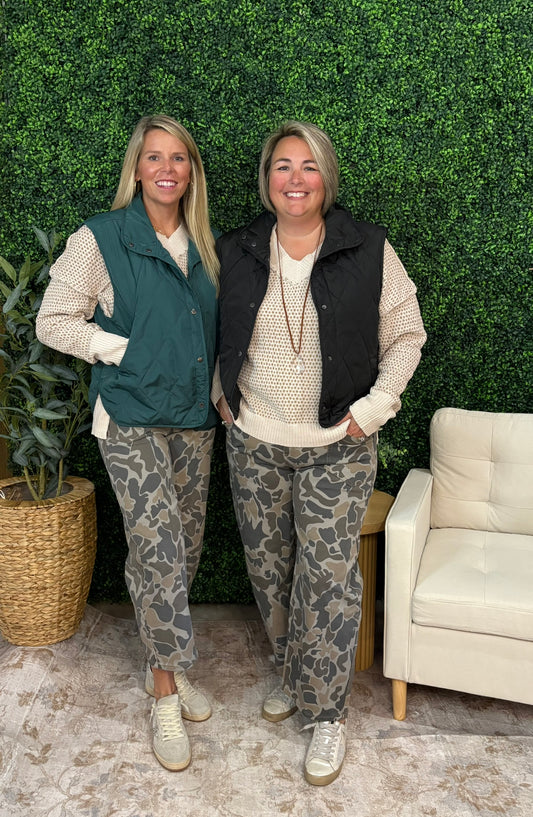 Camo Barrel Jeans