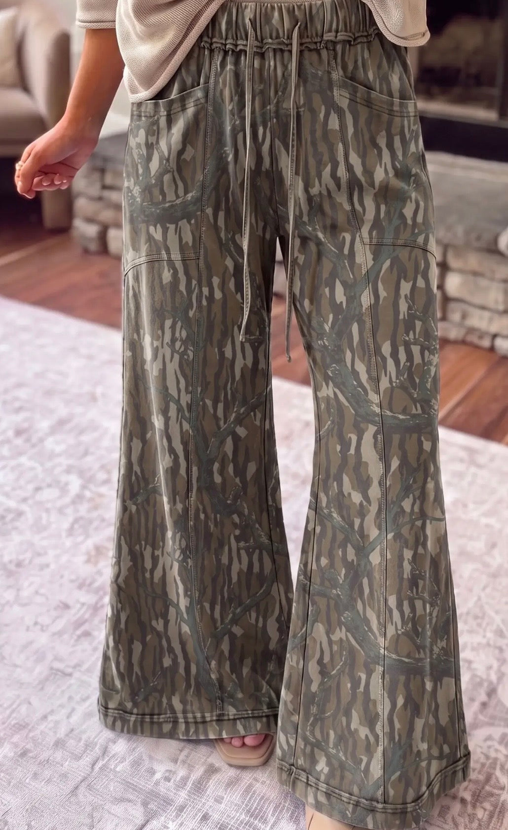 PREORDER: Camo Wide Leg Pants