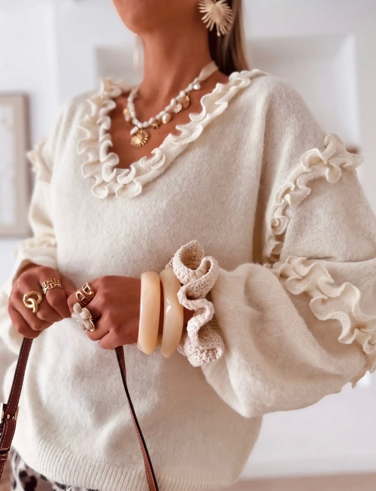 PREORDER: Ruffle Detail Sweater